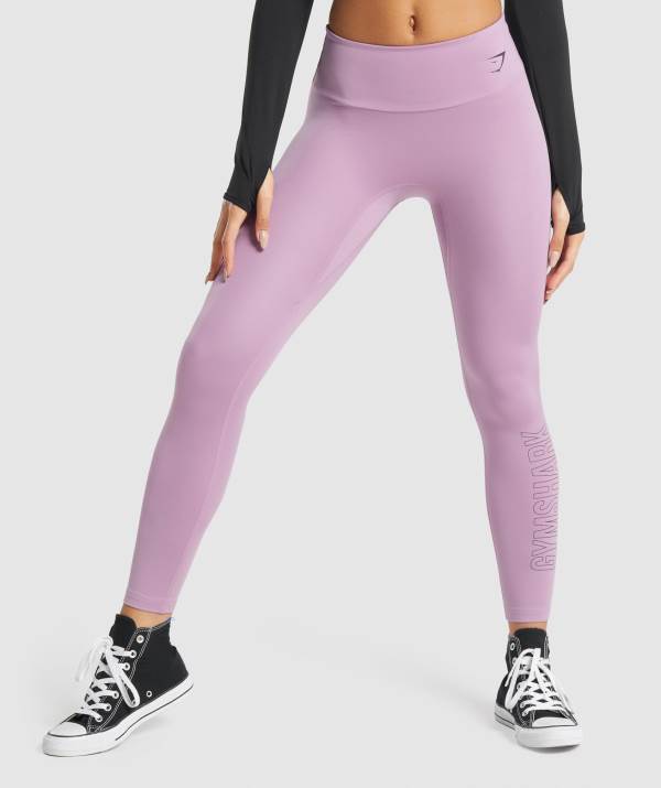 Damske Legíny Gymshark Training Graphic Nachový | RG2570693